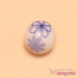 Kék tavaszi virág - 12 mm golyó porcelán gyöngy