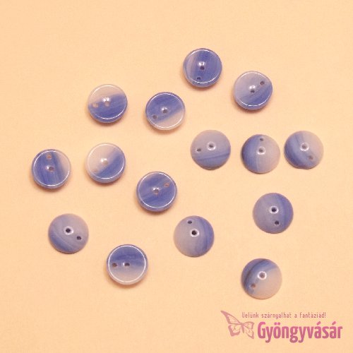 Tarka-kék 8∗4 mm cseh Piggy bead ®