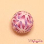 Rózsaszín mező - 16 mm golyó gyurma gyöngy