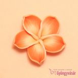 Narancssárga hawaii rózsa gyurma gyöngy